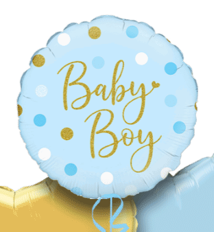 Baby Boy Blue Dots Balloon