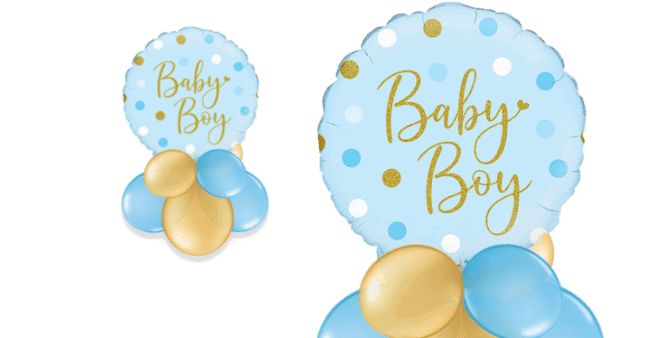 Baby Boy Blue Dots Balloon