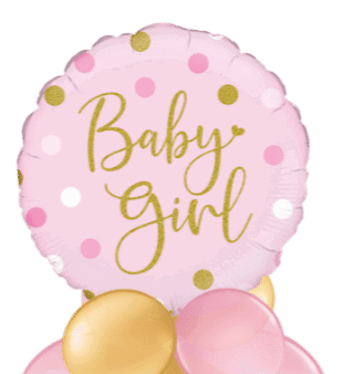 Baby Girl Pink Dots Balloon