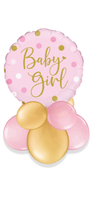 Baby Girl Pink Dots Balloon