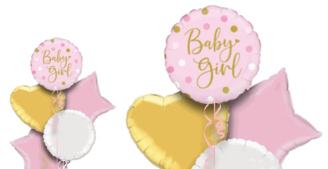Baby Girl Pink Dots Balloon