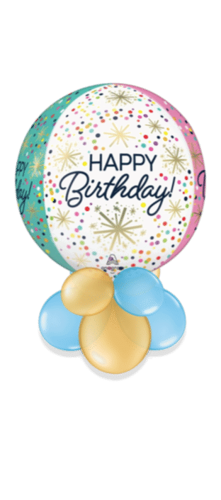 Birthday Stars and Confetti Orbz Balloon