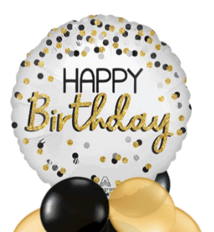 Birthday Gold Confetti Balloon
