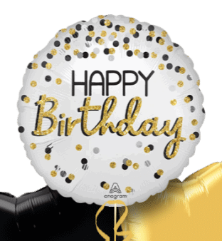 Birthday Gold Confetti Balloon