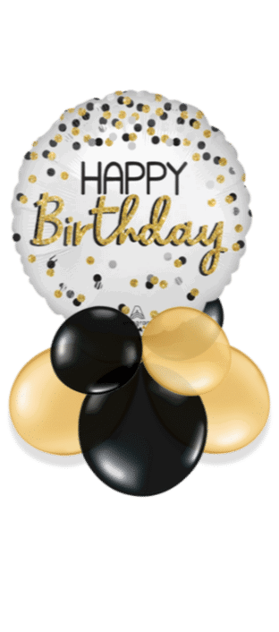 Birthday Gold Confetti Balloon