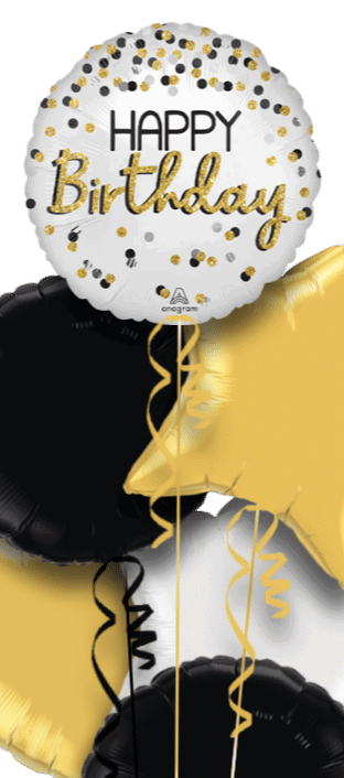Birthday Gold Confetti Balloon