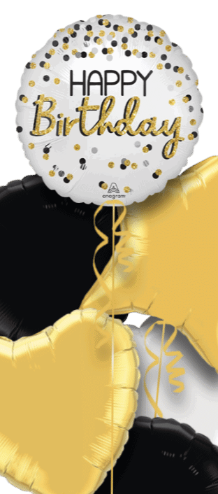Birthday Gold Confetti Balloon
