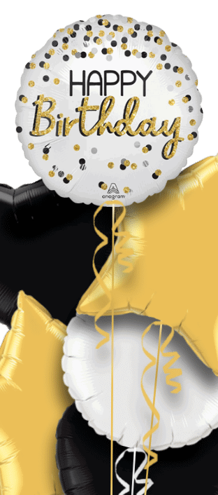Birthday Gold Confetti Balloon