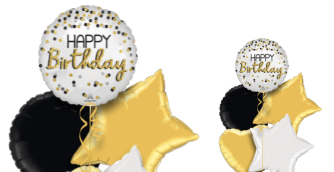 Birthday Gold Confetti Balloon