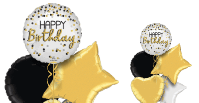Birthday Gold Confetti Balloon