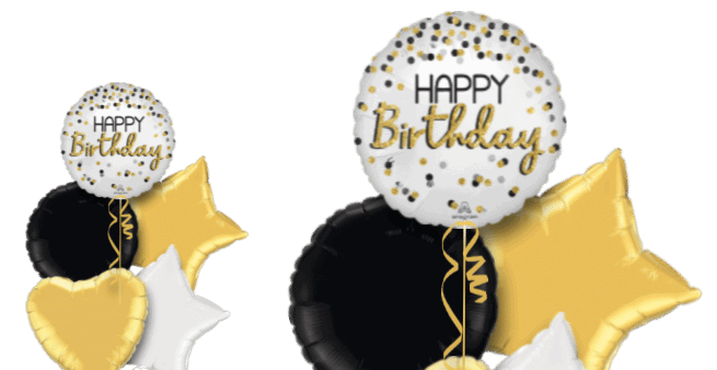 Birthday Gold Confetti Balloon