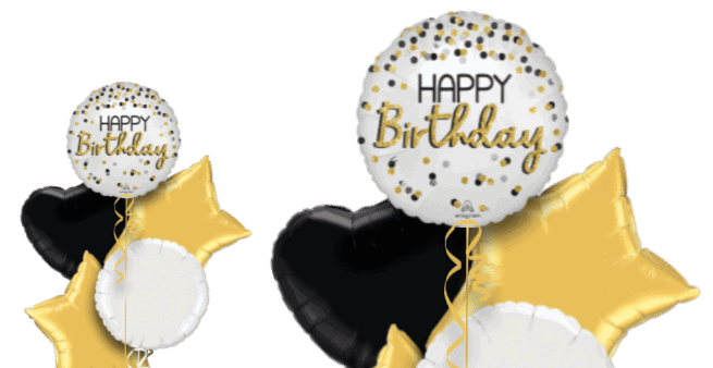 Birthday Gold Confetti Balloon