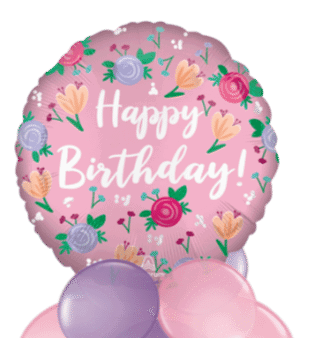 Birthday Pink Garden Balloon