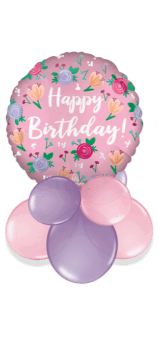 Birthday Pink Garden Balloon
