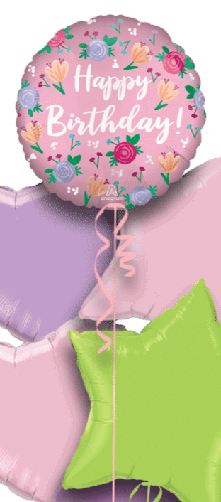 Birthday Pink Garden Balloon