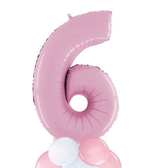 Pastel Pink Big 6 Balloon