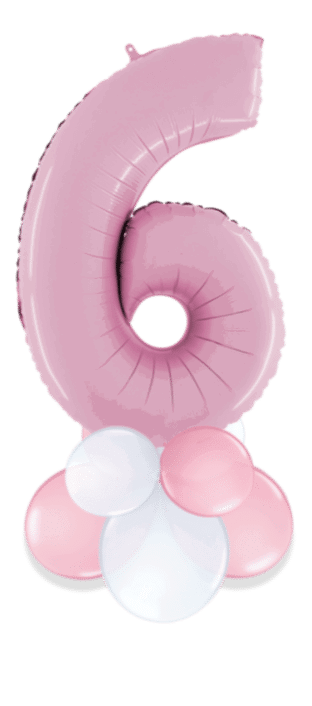 Pastel Pink Big 6 Balloon