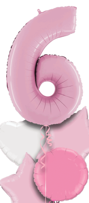 Pastel Pink Big 6 Balloon