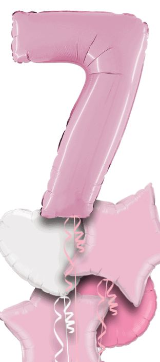 Pastel Pink Big 7 Balloon