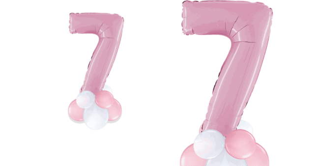 Pastel Pink Big 7 Balloon