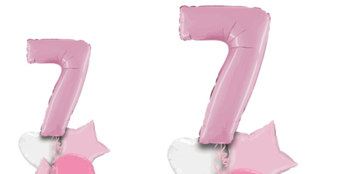 Pastel Pink Big 7 Balloon