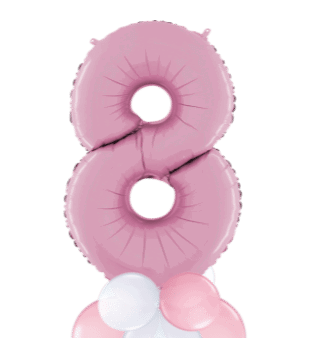 Pastel Pink Big 8 Balloon