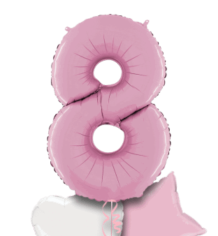 Pastel Pink Big 8 Balloon