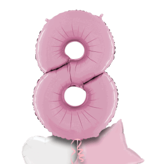 Pastel Pink Big 8 Balloon