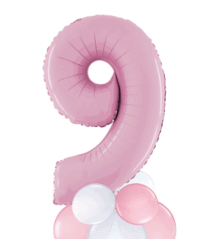 Pastel Pink Big 9 Balloon