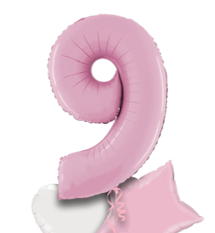 Pastel Pink Big 9 Balloon