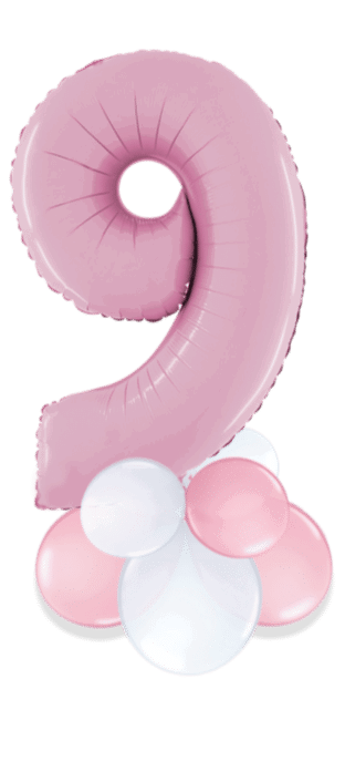 Pastel Pink Big 9 Balloon