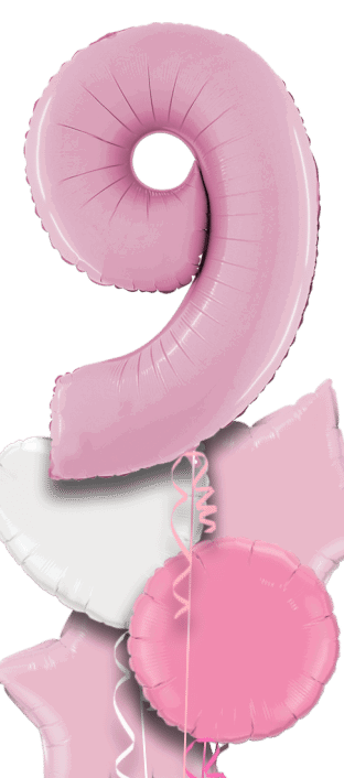 Pastel Pink Big 9 Balloon