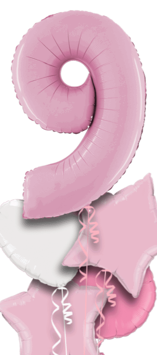 Pastel Pink Big 9 Balloon