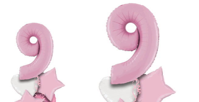 Pastel Pink Big 9 Balloon