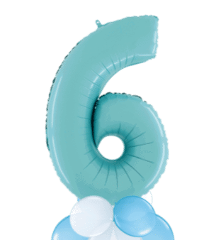Pastel Blue Big 6 Balloon