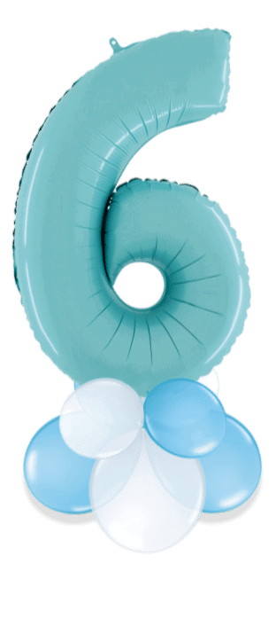 Pastel Blue Big 6 Balloon