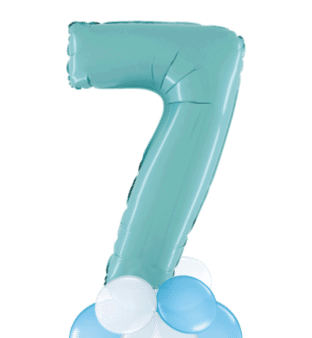 Pastel Blue Big 7 Balloon
