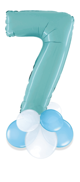 Pastel Blue Big 7 Balloon