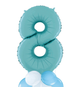Pastel Blue Big 8 Balloon
