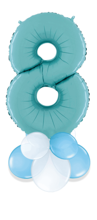 Pastel Blue Big 8 Balloon