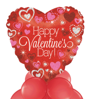 Valentines Sparkle Heart Balloon