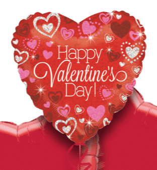 Valentines Sparkle Heart Balloon