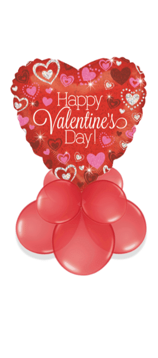 Valentines Sparkle Heart Balloon