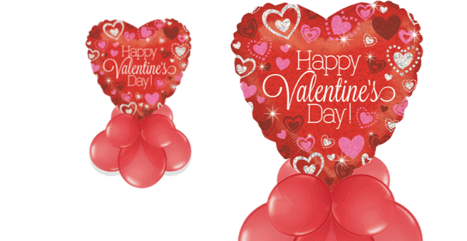 Valentines Sparkle Heart Balloon