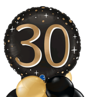 30 Gold and Black Balloon
