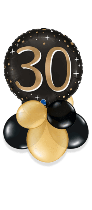 30 Gold and Black Balloon