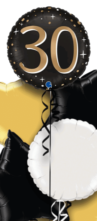 30 Gold and Black Balloon