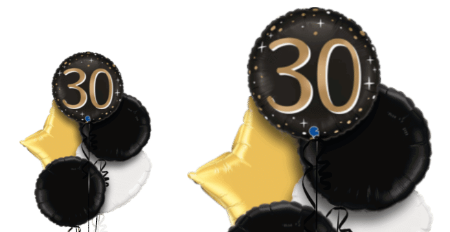 30 Gold and Black Balloon