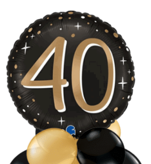 40 Gold and Black Balloon