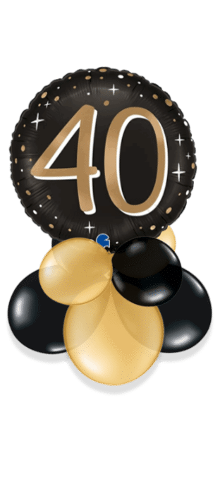 40 Gold and Black Balloon